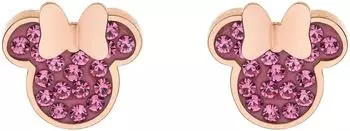 Disney Minnie Maus Ohrstecker rosévergoldet, Zirkonia (E600177PRPL-B.CS)