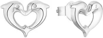 Amor Ohrstecker Delphin 925 Silber, Mädchen (194279)