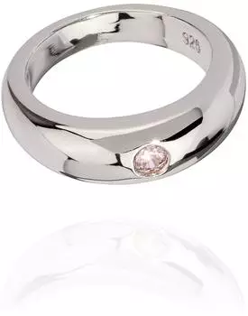 NKlaus Kleiner Baby-Taufring Kettenanhänger Zirkonia rosé 925 Silber 10,2mm (9906)
