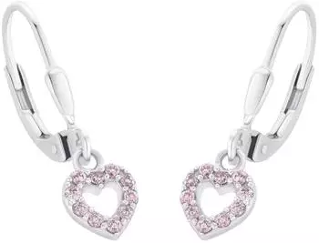 Prinzessin Lillifee Ohrh&auml;nger Herz Silber 925 rosa Zirkonia (2036433)