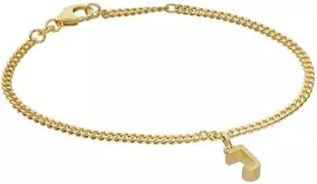 Trendor Mädchen-Armband Buchstabe J 925 Silber vergoldet (21602-J)