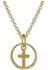 Trendor Taufring Anhänger mit Kreuz, Gold 333, vergoldete Silberkette 38cm (39485-38)