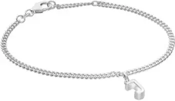 Trendor Mädchen-Armband mit Buchstabe J, 925 Silber rhodiniert (21590-J)