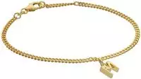 trendor 21602-M M&auml;dchen-Armband mit Buchstabe M 925 Silber Vergoldet