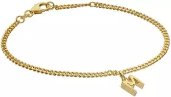 Trendor Mädchen-Armband Buchstabe M 925 Silber vergoldet (21602-M)