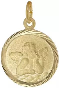 Trendor Engel-Anhänger Kinder 925 Silber vergoldet 14mm (21642)