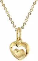 trendor 28575 Kinder Herz-Anh&auml;nger Gold 333/8K Mit Vergoldeter Silberkette