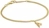 trendor 21602-A M&auml;dchen-Armband mit Buchstabe A 925 Silber Vergoldet