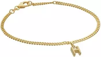 Trendor M&auml;dchen-Armband Buchstabe H 925 Silber vergoldet (21602-H)