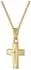 Trendor Kreuz-Anhänger Kinder Gold 585/14K mit goldplattierter Kette 38cm (28392-38)