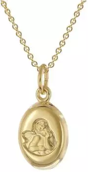Trendor Mädchen-Anhänger Engel Gold 333/8K mit vergoldeter Silberkette (28584-38)