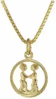 trendor 75990-06 Sternzeichen Zwilling 333 Gold + goldplattierte Kinder-Kette