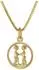 Trendor Sternzeichen Zwilling Anhänger 333 Gold mit goldplattierter Kinder-Kette (75990-06)