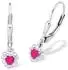Amor Ohrhänger Herz Sterling Silber 925 fuchsia/pink mit Zirkonia, Mädchen (2021183)