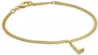 trendor 21602-L M&auml;dchen-Armband mit Buchstabe L 925 Silber Vergoldet