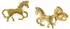 Trendor Kinder-Ohrstecker Pferde Gold 333 (35809)