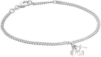 Trendor Mädchen-Armband "Glaube, Liebe, Hoffnung" 925 Silber rhodiniert (21582)