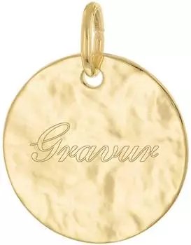 Trendor Runder Gravur-Anhänger für Kinder Gold 333/8K, ⌀14mm (21644)