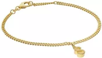 Trendor Mädchen-Armband Buchstabe S 925 Silber vergoldet (21602-S)