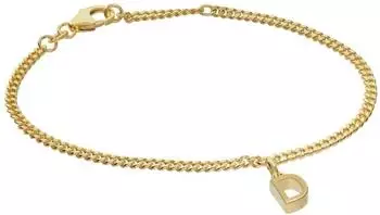 Trendor Mädchen-Armband Buchstabe D 925 Silber vergoldet (21602-D)