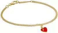 trendor 21620 M&auml;dchen-Armband mit Herz-Anh&auml;nger 925 Silber Vergoldet
