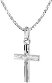 Trendor Kreuz und Halskette für Kinder 925 Silber (51628-38)