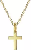 trendor 28967 Kreuz-Anh&auml;nger 333 Gold Mit Vergoldeter Silberkette f&uuml;r Kinder