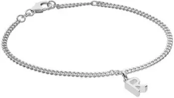 Trendor Mädchen-Armband mit Buchstabe R, 925 Silber rhodiniert (21590-R)
