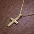 Trendor Kinder Kreuz Gold 333 mit Zirkonia und goldplattierter Kette (08516-40)