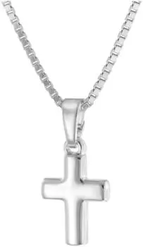 Trendor Kinder-Halskette mit Kreuz-Anhänger, 925 Silber (15589-40)