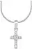 Amor AMR-N0034 Kinderkette, Unisex, 925 Silber, Zirkonia, Kreuz- & Herzanhänger (2021302)