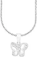 Amor Kette mit Anh&auml;nger "Schmetterling" mit Zirkonia (synth.)