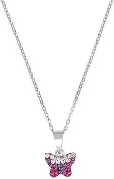 Amor Little Butterfly Kette mit Anh&auml;nger, Sterlingsilber, Zirkonia, M&auml;dchen (2021573)