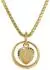 Trendor Taufring mit Amorherz Gold 585 an goldplattierter Silberkette 38cm (75120-38)