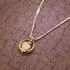 Trendor Taufring mit Amorherz Gold 585 an goldplattierter Silberkette 38cm (75120-38)