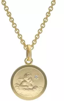 Trendor Engel-Anhänger mit Kette, Diamant, 8 Karat Gold, Kinder, 38cm (73600-38)