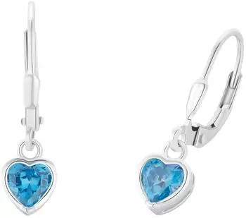 Prinzessin Lillifee Ohrh&auml;nger Herz Silber 925 mit blauem Zirkonia (2036431)