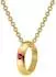 Trendor Taufring mit Rubin, Gold 585/14 Karat, plattierte Kette 38cm (75401-38)