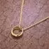 Trendor Taufring mit Rubin, Gold 585/14 Karat, plattierte Kette 38cm (75401-38)
