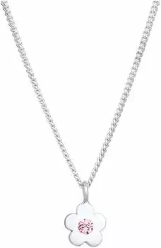 Elli Halskette Kinder Blumen-Anhänger Kristalle 925 Silber (0105630620_36)