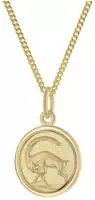trendor 28468-01 Kinder Sternzeichen Steinbock Gold 333 mit vergoldeter Kette