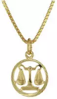trendor 75990-10 Kinder Sternzeichen Waage 333 Gold + goldplattierte Kette