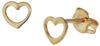 trendor 35818 Kinder-Ohrringe für Mädchen Gold 333 Offenes Herz