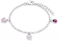 Prinzessin Lillifee Armband "Marienk&auml;fer, Schmetterling, Kleeblatt" mit Zirkonia