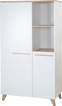 Roba Kleiderschrank Leon 2-türig Weiß Othello Eiche (8278296-767)