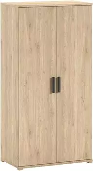 Vipack SAM Kleiderschrank 2-türig, Eiche Dekor, 100,5x199,2x59cm
