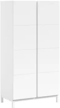 Vipack EVA Kleiderschrank 2-türig, Soft-Close, weiß, 98,7x196,2x57,8cm