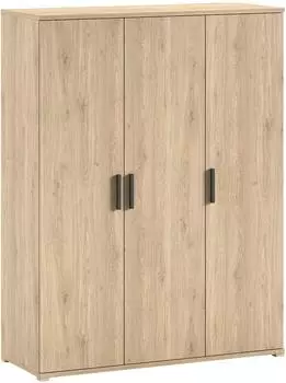 Vipack SAM Kleiderschrank 3-türig, Eiche Melamin (SAKL1312)
