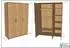 Vipack SAM Kleiderschrank 3-türig, Eiche Melamin (SAKL1312)