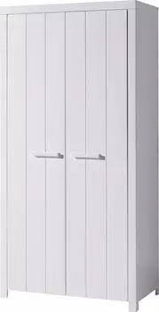 Vipack Erik Kleiderschrank 2-türig, weiß lackiert, 100cm (23938037-0)